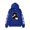 Japanese Anime Hoodie Sweatshirt Jujutsu Kaisen Satoru Gojo Anime Print Soft Fleece Warm Long Sleeve Hooded Sweatshirt