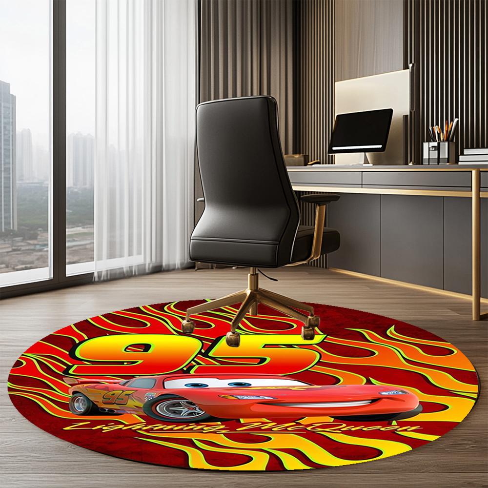 Cars Printed Round Rug Carpet Chair Rug Area Rug Entryway Doormats,for Office Chair Living Room Bedroom Kitchen Room.