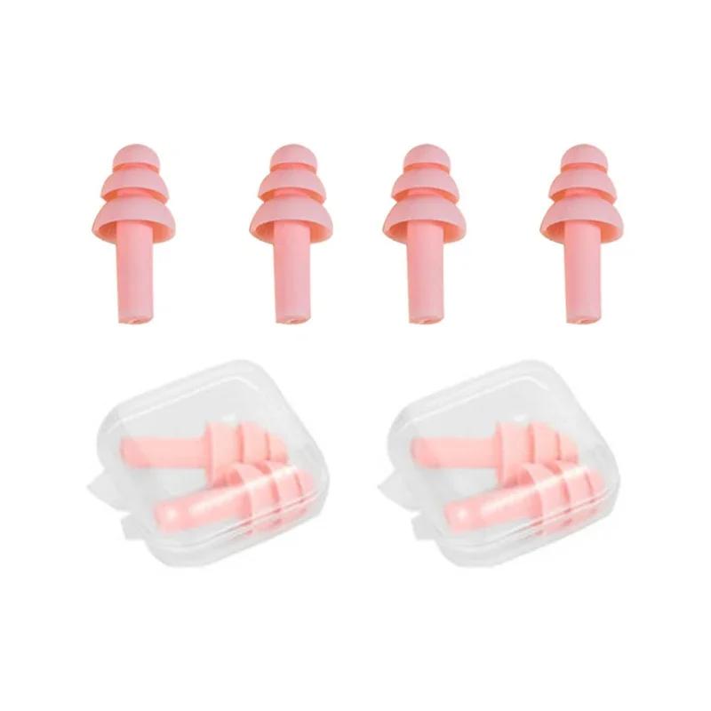 5/2/1Pairs Soft Silicone Earplugs Comfort Noise Reduct Earplugs Protective Sleep Reusable Waterproof Swimming Ear Plug With Box