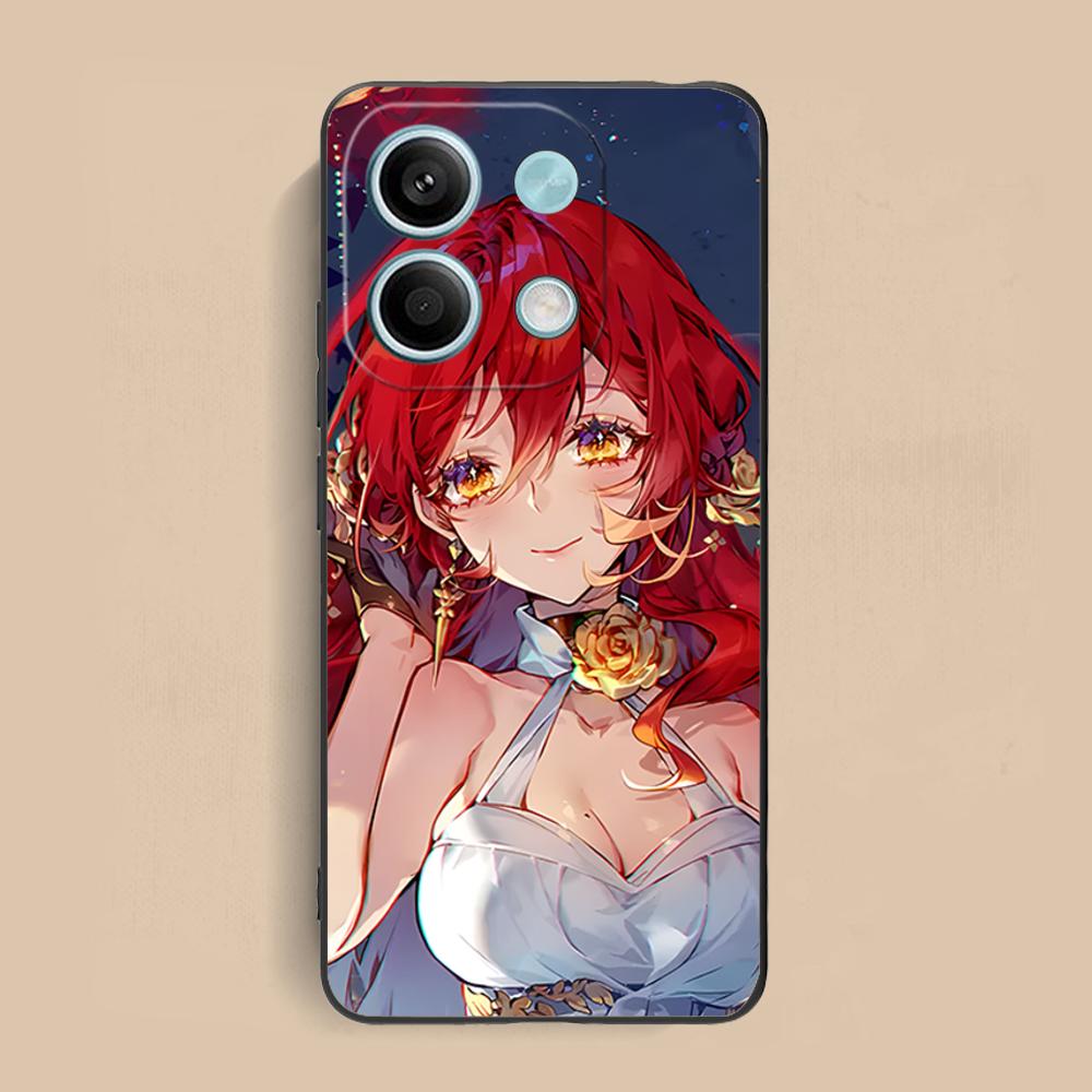 HSR Himeko Matte TPU Mobile Phone Case for Xiaomi Redmi 15 14 13 12 A5 3 2 1 C Plus 4G 5G Colorful Printing Cover