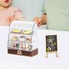 Miniature Dollhouses Bakery Counter Display Case Set with Model Cake Figurine for Pretend Play Cooking Imaginative Play