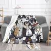 Bungou Stray Dogs Anime Fleece Frühling Herbst Japanisch Dazai Osamu Überwurfdecke für Sofa Schlafzimmer Bettwäsche Überwürfe