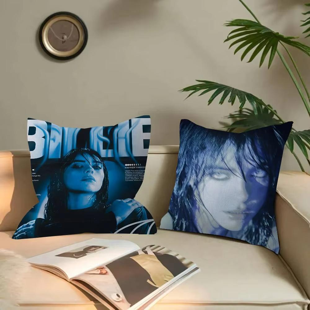 B-Billie Eilish Anime Stil Kissenbezug 45X45cm Sofa Bett Kissenhülle Für Schlafzimmer Auto Büro Sofa Mode Perfektes Fan Geschenk