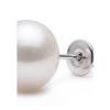 Boucles d'oreilles - PEARLS &amp; COLORS - Boutons - Perle d'eau douce 10-11 mm - Perle blanche AAA+ - Or blanc 9 ct