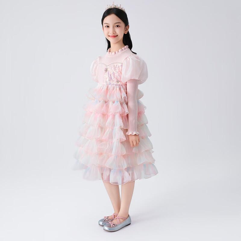 Disney Girls' Knitted Gradient Princess Dress