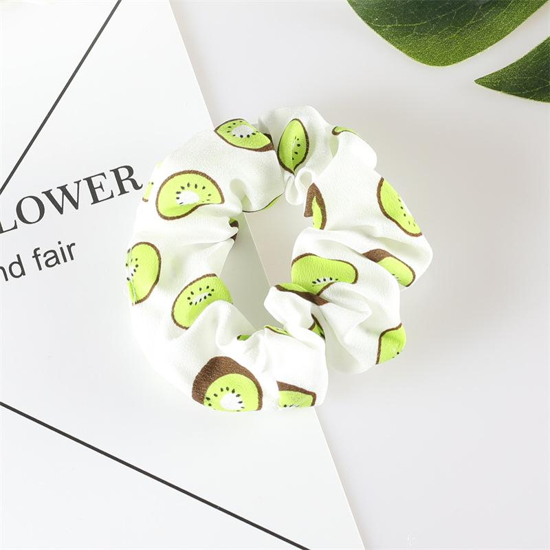 Summer Fruit Pattern Elastic Hair Ties for Women New Trend Scrunchies Ponytail Elastic Hair Bands Hair Accessories