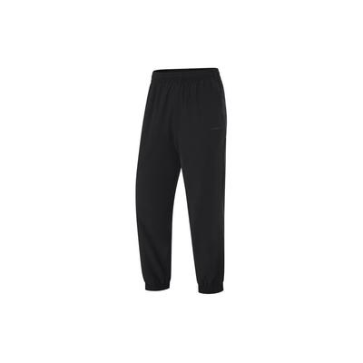 Li Ning Fitness Series Solid Color Quick Dry Knitted Sports Pants Women Pants Black AYKU466-1