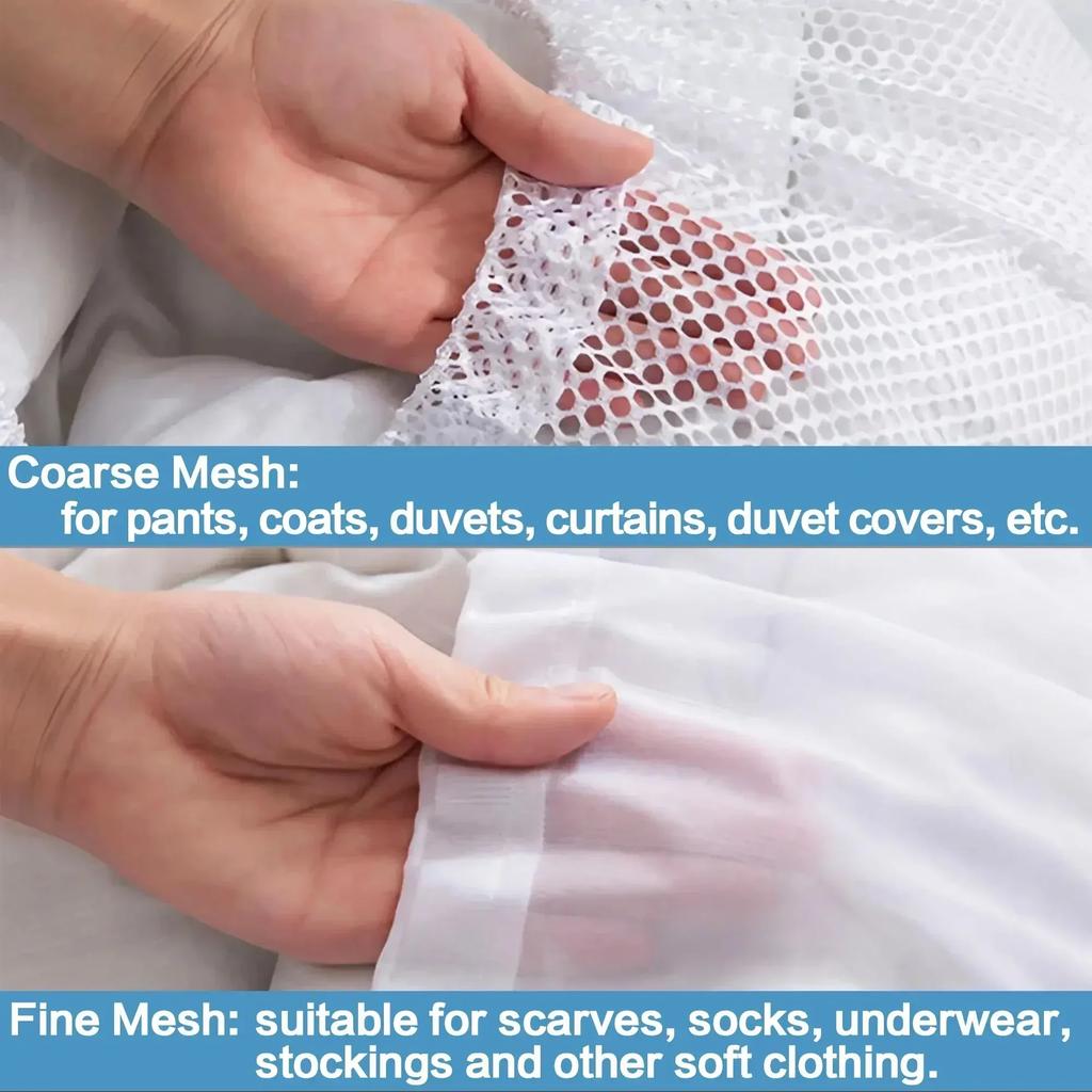 1PC Drawstring Laundry Bag Large Capacity Mesh Coarse Mesh Wash Bag For Clothes Jeans Blankets Durable Washing Net