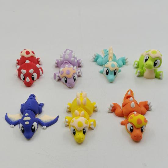 3D Printed Dinosaur Figurine Movable Joints Dino Fidget Toy Articulated Office Desktop Decoration Dinosaur Model Home