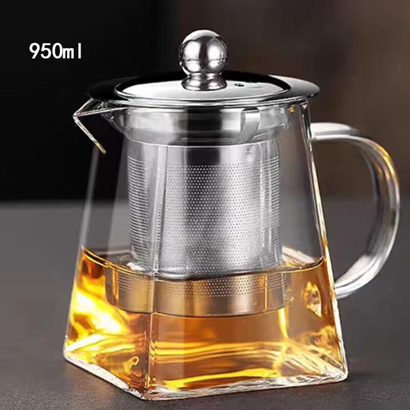 Shangqi High-Temperature Glass Teapot with Stainless Steel Filter