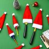 1/3/5/10/20/50/100PCS Christmas Decoration Tableware Holder Bag Christmas Hat Fork Knife Cutlery Bag Xmas Home Kitchen Decor Ornament Navidad New Year