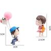 ErMo Car Decoration Car Accessories Car Supplies Cute Couple Balloons Resin Birthday Car Decoration