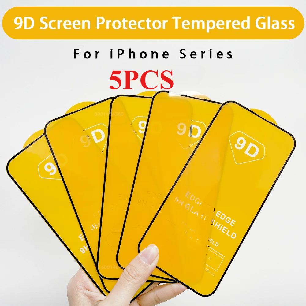 

5 шт. 9D Защитное стекло для экрана для iPhone Серии 17 Air 17 Pro 16 Plus 14 13 15 12 11 Pro Max Защитное стекло iPhone 17 pro max чистый