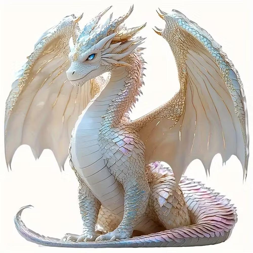

QT2034#15cm Handsome White Dragon Self-Adhesive Vinyl Decal, Used for Car Windows, Bumper, Laptops, Waterproof Exterior Car Accessories 15cm-Longest side