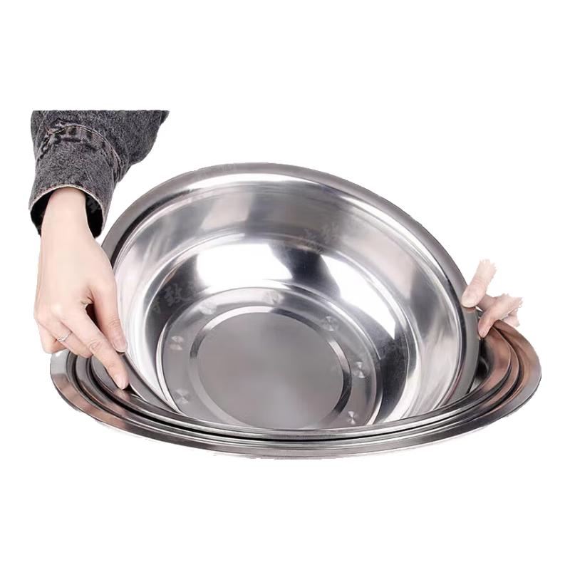 Runde Rührschüssel aus Edelstahl