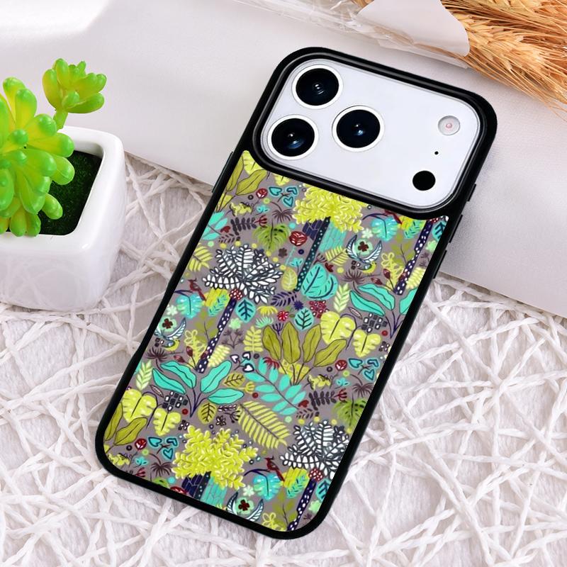Wild Forest Animal Soft Shockproof Phone Case for iPhone 17 Air 16e 15 11 12 14 13 Pro Max Cover Coque