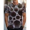 Camouflage Print Super Stretch 3D Printed T-shirt Men's Summer O Neck Loose Casual Tops Breathable Men's Short Sleeved T-shirt