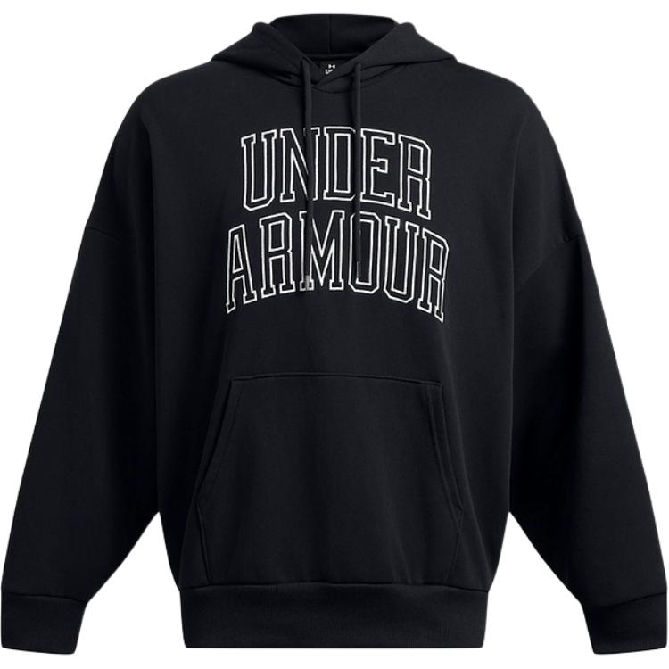 Under Armour Icon Pullover Letter Hoodie Men Black 1386549-001 2XL