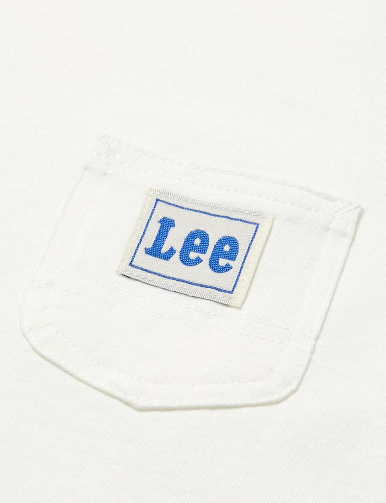 Lee Official Collaboration Side Print Size 110 T-Shirt, Kids, LK5073-318, White,