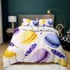 Doughnut Duvet Cover Colorful Tie Dye Qulit Cover For Kids Gift Girly Cute Sweet Multicolor Dessert Food Polyester Bedding Set