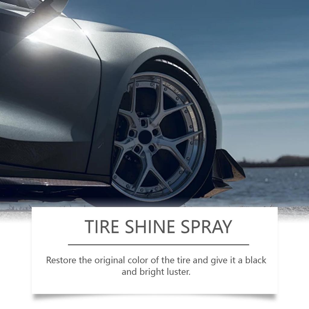 Wheel Gloss Spray Set Car Tire Maintenance Decontamination Polishing Black Gloss Care Agent 100ml