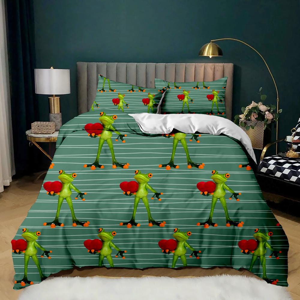 Steppdecke Frosch Reptil Wildtier Tier Steppdecke Für Jugendliche Erwachsene Twin Double Queen King Size Polyester Steppdecke