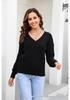 2026 Autumn/Winter Women's V-neck Cable Knit Slim Pullover Sweater