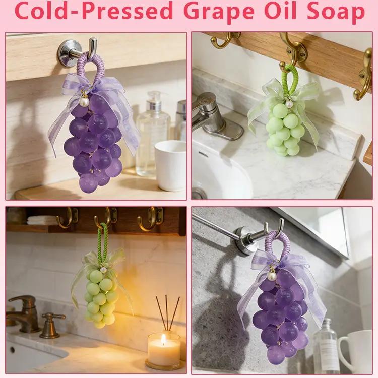 Grape-Shaped Hanging Soap—a Set of Handcrafted Scented Decorative Soaps Bathroom Accessories, Home Decor, Gift Sets for Women, Mother’s Day Gifts, DIY