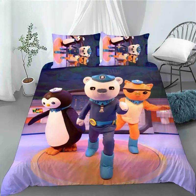 Povlak na peřinu Polštářek Octonauts Barnacles Kwazii Sada povlečení Pro dospělé Chlapce Dívku Dekorace do ložnice Dětská Jednolůžková Dvojitá Velikost