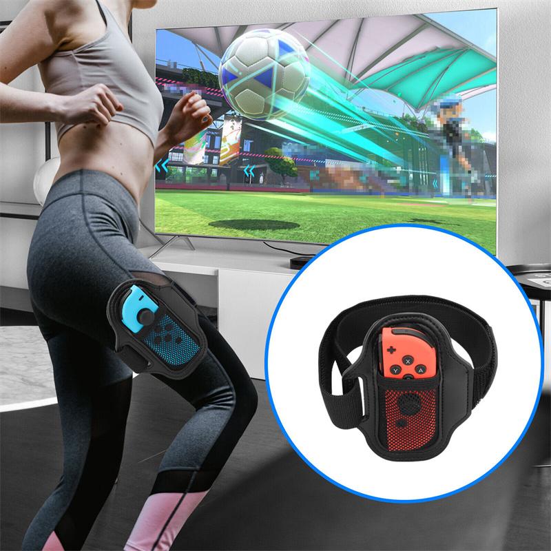 2Pc Leg Strap For Switch Sports Play Soccer, For Joycons Switch Oled Model Controller Game Accessories,Adjustable Elastic Strap