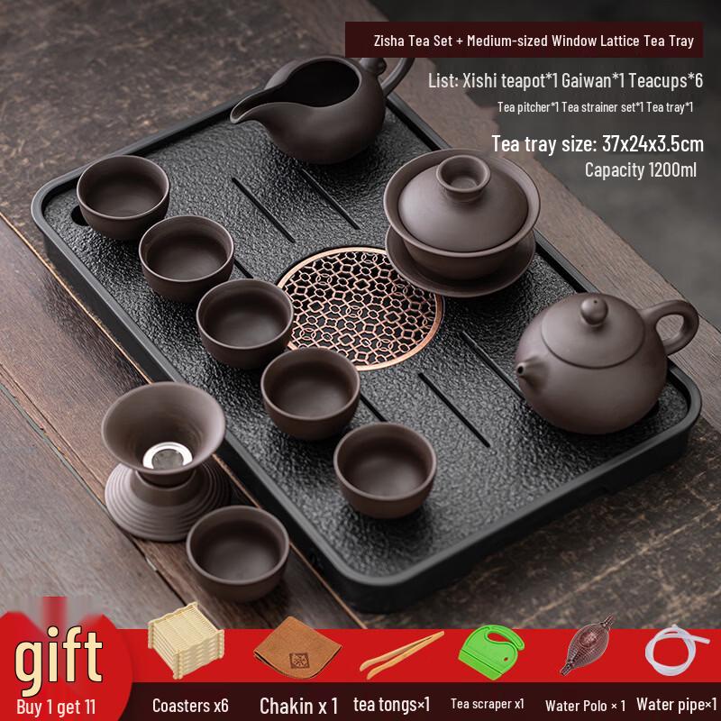 Chinese White Porcelain Kung Fu Tea Set with Tea Tray