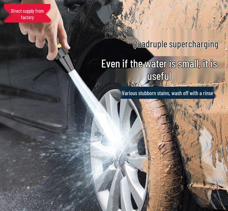 High-Pressure Car Wash Hose Set: Direct Spray Nozzle for Car Washing & Gardening