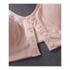 Women's Plus Size Front Closure Wireless Bra Full Coverage Comfort Everyday Bra for Senior