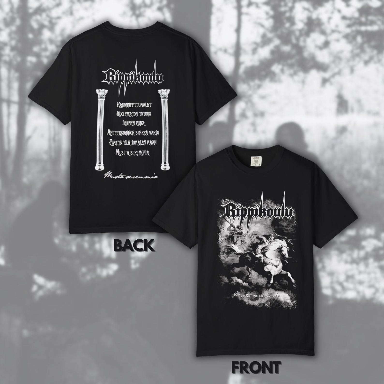 Rippikoulu - Musta Seremonia 1 | Size- S, M, L, XL, 2-4 XL S