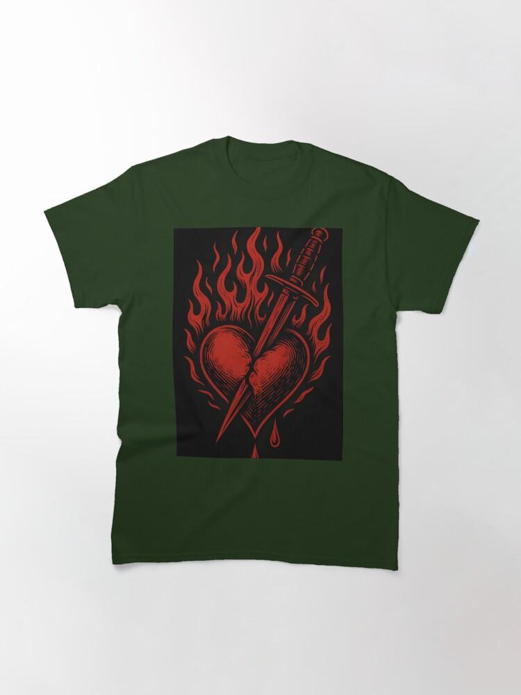 Heart In Flames and Chains Classic T-Shirt
