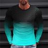 2024 Men'S Long Sleeve T-Shirts Harajuku 3d Print Graphic Men Oversized Clothing Fashion Street Tees Shirt Casual O Collar Tops