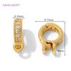 18K Gold Plated Hinged Necklace Enhancer,For Jewelry Making Supplies Pendant Bail Clasps Connector Fastener DIY Accessories