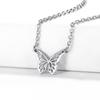 [ChicSilver] Butterfly Necklace for Women - Popular Sterling Silver 925 - Butterfly Design - Openwork - 40cm + 5cm - Accessory