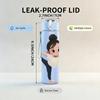 1PC Little Girl Kick Yoga Pose Print 750ml Color Plastic Sports Water Bottle Leakproof Flip Straw Lid Suitable for Sports Office Home Use