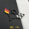 V8 Metal Car Decals for Chevrolet, Dodge, Jeep Tailgates - Includes American, German, British Flags