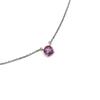 Collier Luxenter en argent 925 et zircon rose finition en rhodié - Siankho