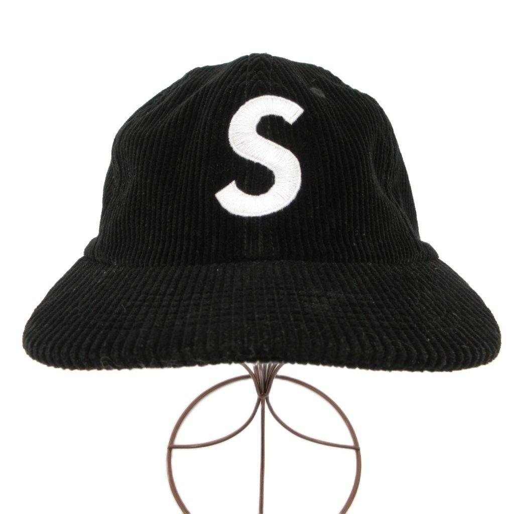 Used Supreme SUPREME Corduroy S Logo 6-Panel Cap Shallow Corduroy Logo Black /MG GY18