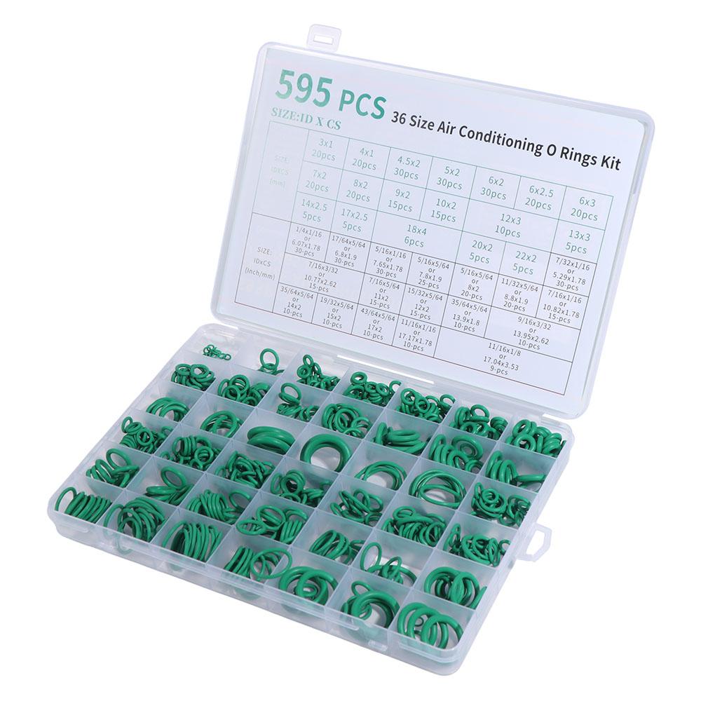 36 Size Seal Rubber O-Rings Assortment Set Automotive A/C Plumbing Repair  Automotive