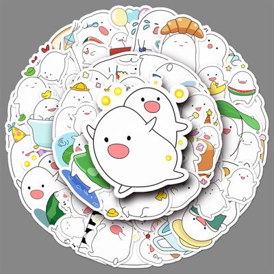 50 Wow Wow Wow Wow Cartoon Stickers Cute Japanese Comics What Kind of Life Do You Want To Live Out  Decorative Mobile Phone Case Stickers