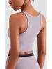 Women's European and American Slimming Ribbed High Neck Yoga Tank Top - Anti-Exposure, Beautiful Back Fitness Apparel for Summer
