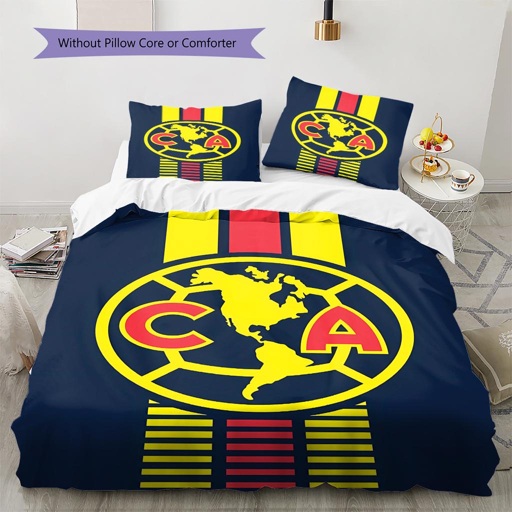 America Football Club Pattern Bedding,Quilt Set Quilt Cover Pillowcase Home Birthday Gift (1 * duvet cover + 2 * pillowcase, without core)