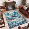 Fantasy Magic Theme Crystal Velvet Rug Personalized Custom Name Text Soft Floor Mat Home Decor