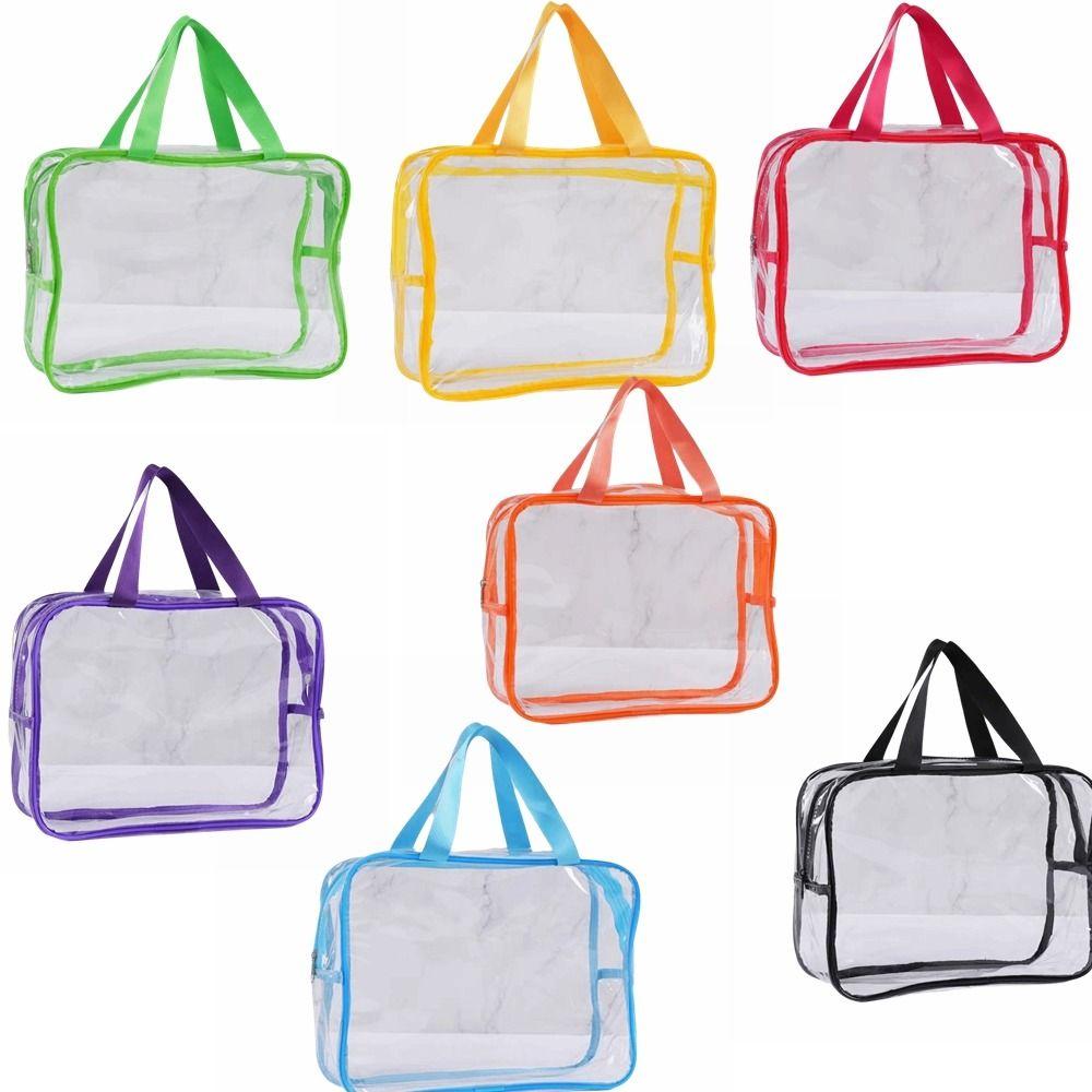 Transparent Makeup Bag Large Capacity Cosmetic Bag Clear Handbag  Suitable For Men Women