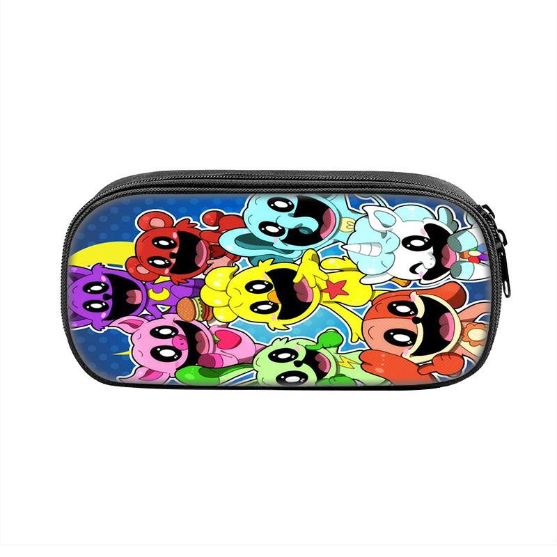 Smiling Critters Cartoon Pencil Case Nylon Kids School Supplies Storage For Children
