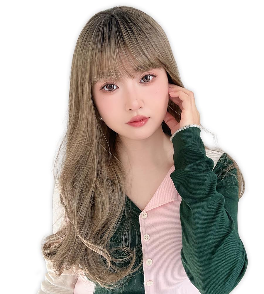 

Brightlara Long Full Wig, Natural Semi-Long, Wave Gradient, hf1978-RDZ